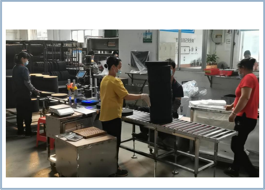 抛磨材料精益线改善现场